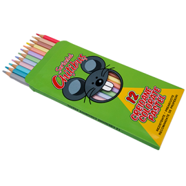 Creioane colorate pastel 12 buc Soricelul Chitibus