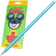 Creioane colorate pastel 12 buc preascutite, Soricelul Chitibus