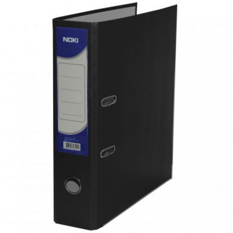 Biblioraft plastic 75 mm negru Noki