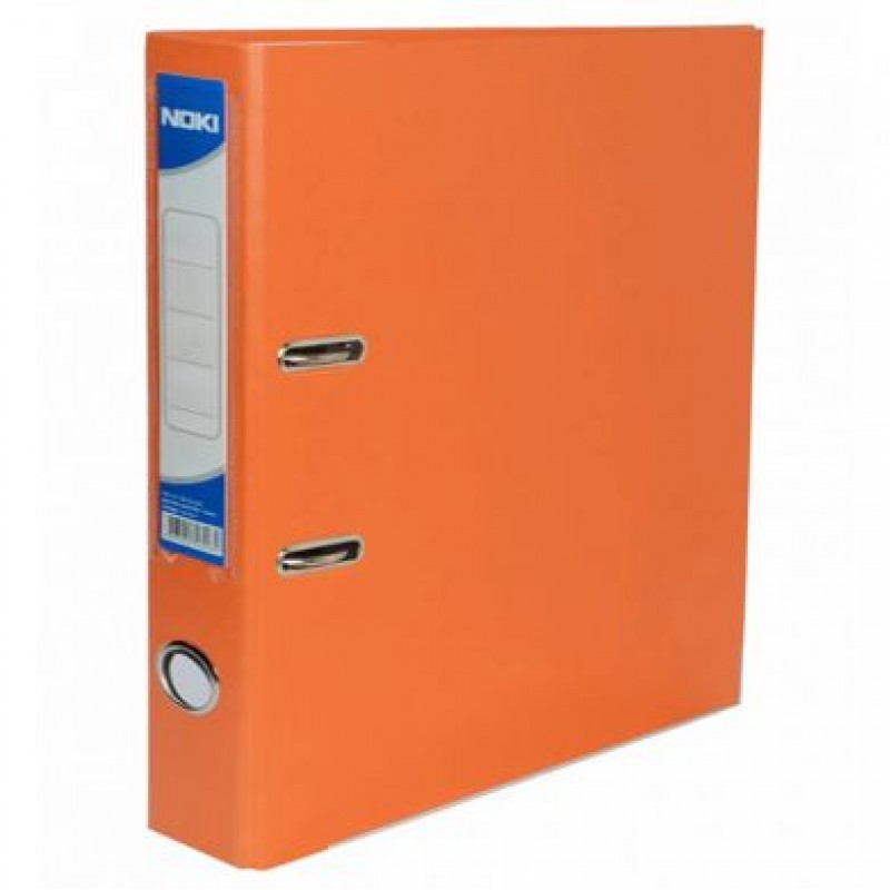 Biblioraft plastic 75 mm portocaliu Noki