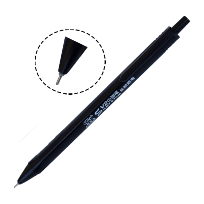 Pix negru cu mecanism 0.7 MM, Silky