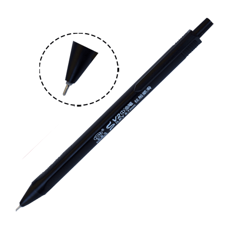 Pix negru cu mecanism 0.7 MM, Silky
