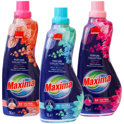 Pachet 3 x Balsam rufe Sano Maxima 1L ultra concentrat 40 spalari