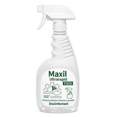 Dezinfectant suprafete Maxil Ultrarapid Food spray 1 litru HoReCa industria alimentara