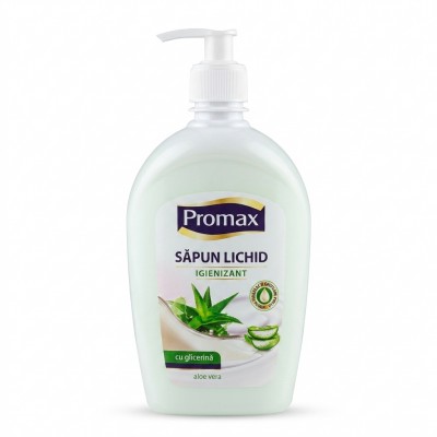 Sapun lichid igienizant cu glicerina si aloe vera pentru maini 500 ml Promax
