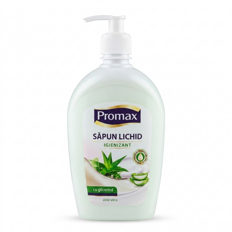 Sapun lichid igienizant cu glicerina si aloe vera pentru maini 500 ml Promax