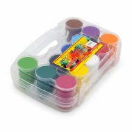 Set 12 acuarele guase borcanele 20 ml pictura copii scoala Troy