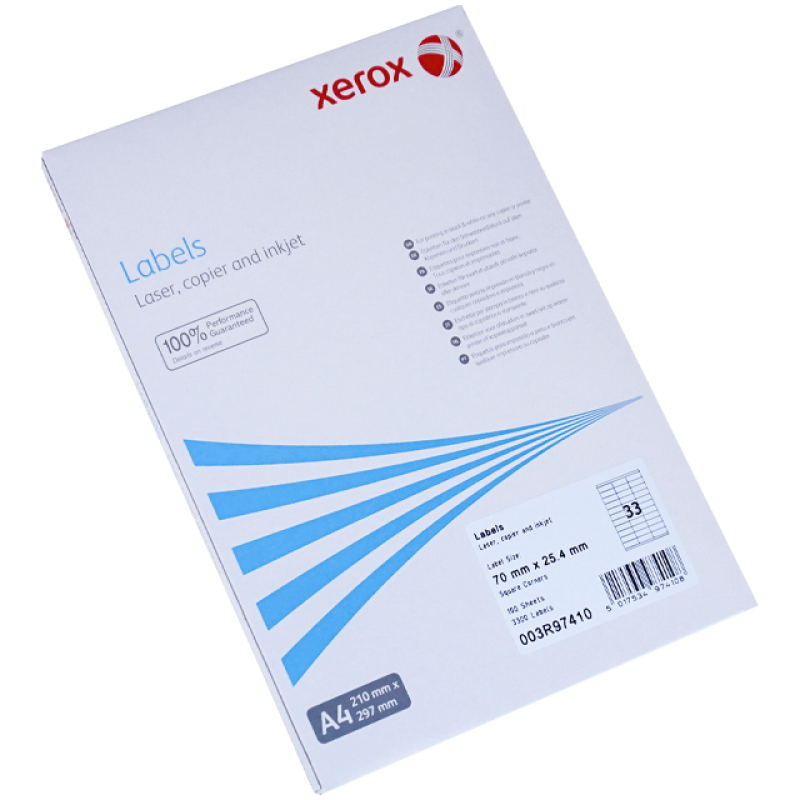 Etichete albe autocolante A4, 33 bucăți/coala, xerox