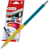 Creioane colorate bicolore triunghiulare 12 buc 24 culori, Adison