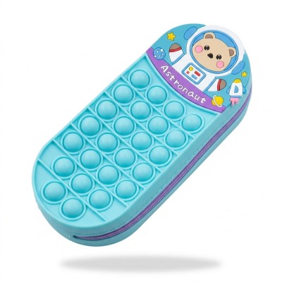 Penar scolar silicon Pop It antistres 21.5 cm 1 fermoar Okerman
