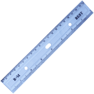 Rigla gradata din plastic, transparenta, 20 CM