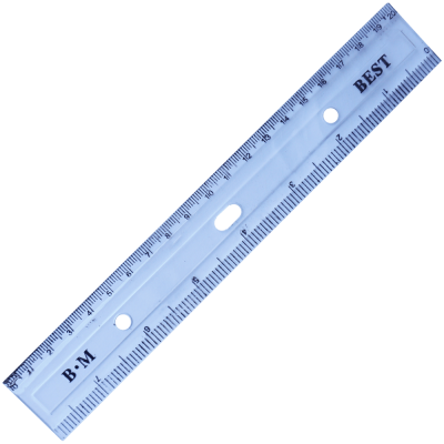 Rigla gradata din plastic, transparenta, 20 CM