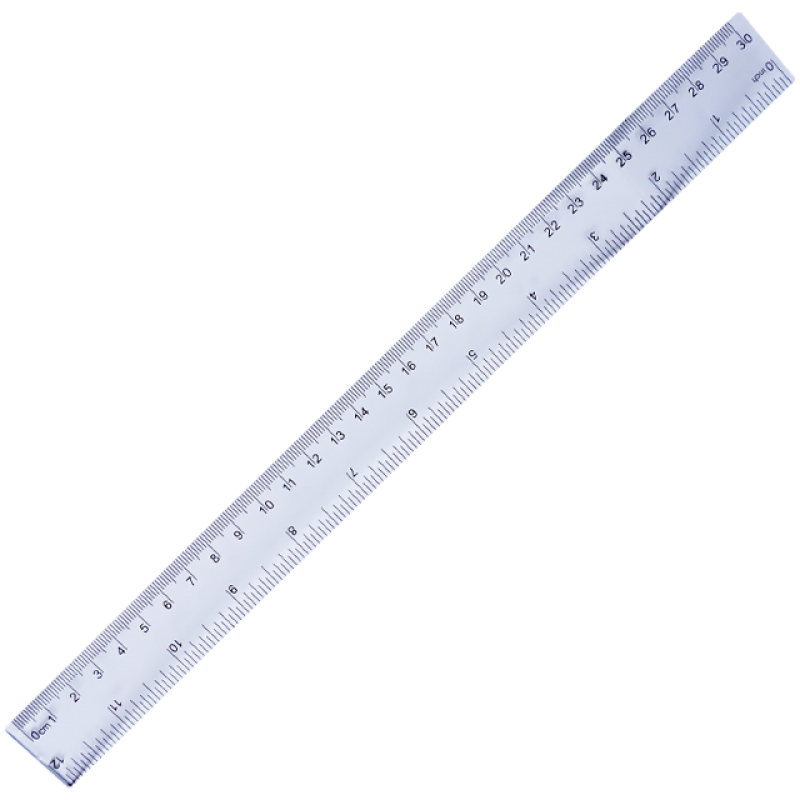 Riglă transparentă gradată, 30 cm
