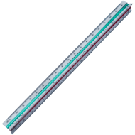 Rigla triunghiulara 30 cm gradata din plastic, Adison