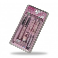 Set 2 stilouri friction școlare cu cerneală albastră model pisici 7087M
