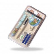 Set 2 stilouri friction școlare cu cerneală albastră capybara 0911GM