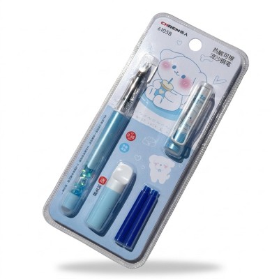 Stilou friction peniță ascunsă sclipici cerneală albastră școlar 6105B