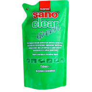 Detergent pentru geamuri Sano Clear Green Rezerva 750 ml