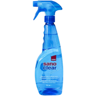 Detergent pentru curățat geamuri, cu pulverizator, Sano Clear Blue Trigger, 750 ml