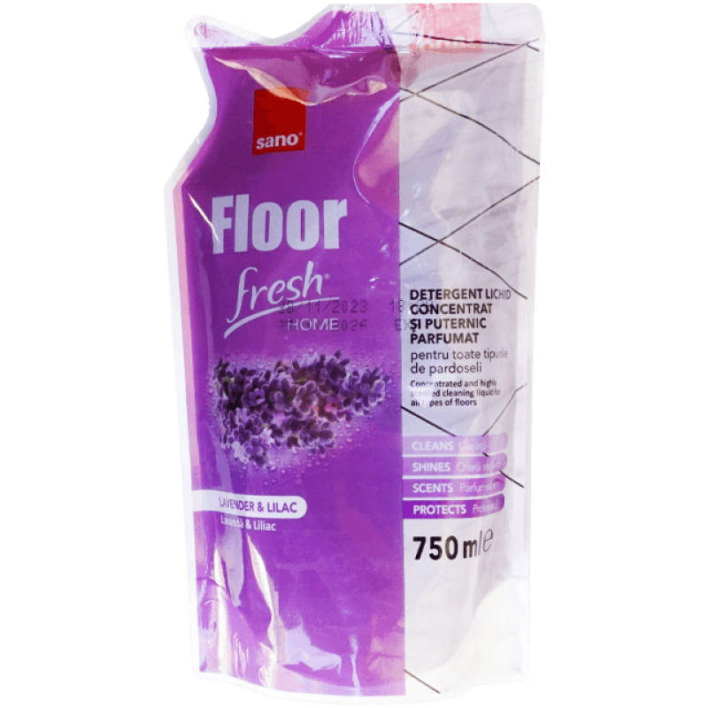 Detergent lichid pardoseli concentrat lavanda refill 750 ml, Sano