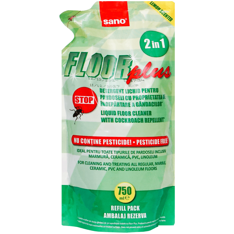 Detergent pardoseli Sano Floor Plus Refill, 750 ml 