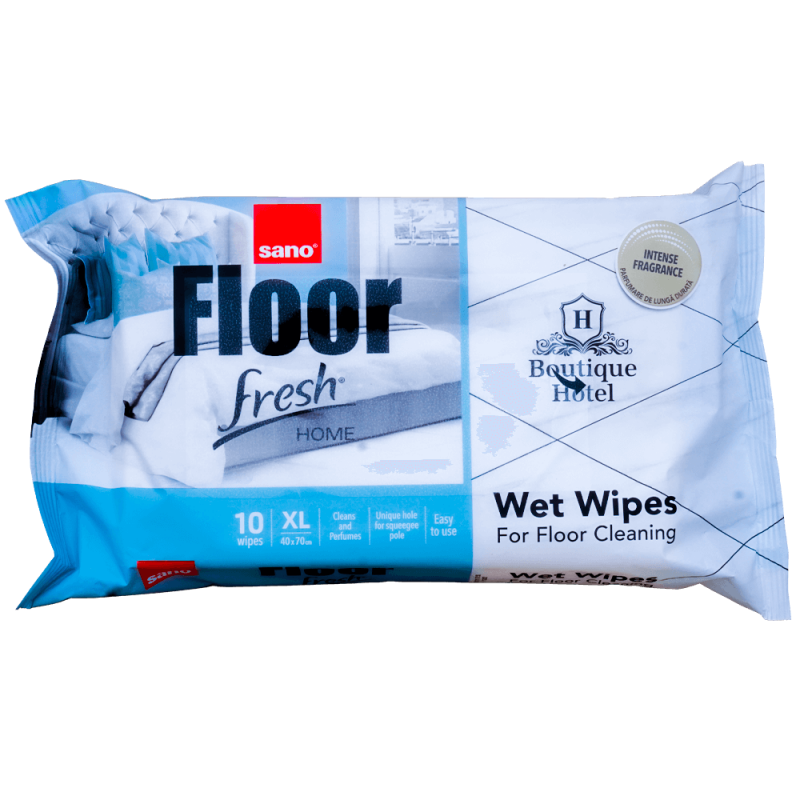 Șervetele umede curățare pardoseli, 70x40 cm, Sano Floor Wipes Boutique Hotel, 10 buc/set