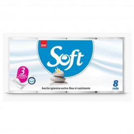 Hartie Igienica 3 Straturi Sano Paper Soft 8 Role