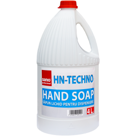 Sapun lichid pentru dispensere, Sano HN-Techno Soap, 4 L, albastru - Hidrateaza si ofera protectie mainilor