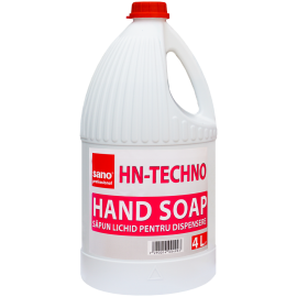 Sapun lichid pentru dispensere, Sano HN-Techno Soap, 4 L, roz - Hidrateaza si ofera protectie mainilor