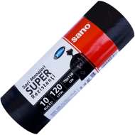 Saci menajeri Sano Optima Super, 120 L, negri, 10 buc