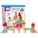Set 30 cuburi lemn copii Montessori forme colorate constructie 2+ ani Adison