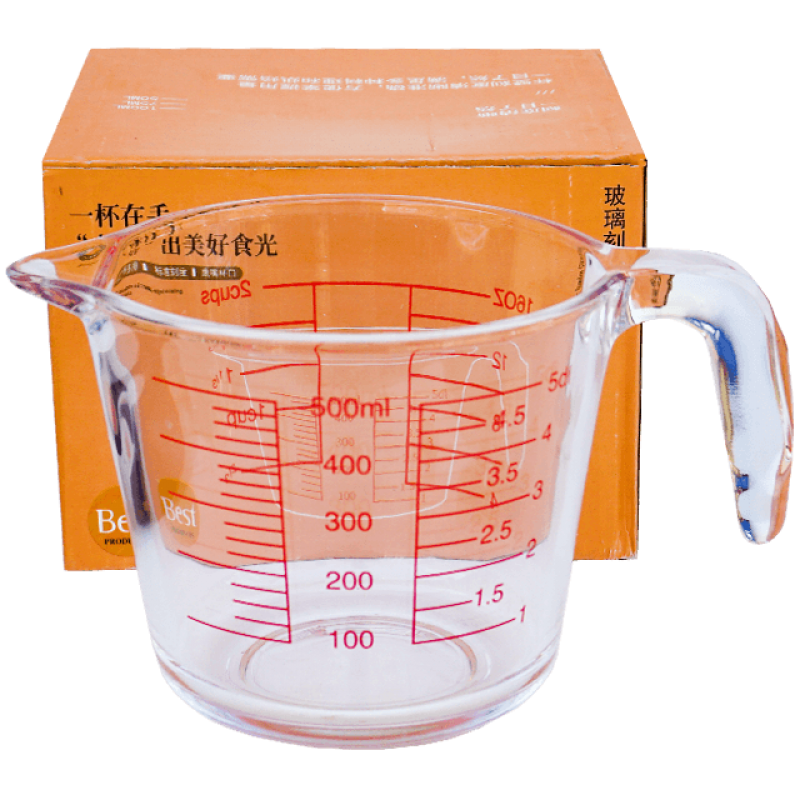 Cană sticlă gradată 500 ml