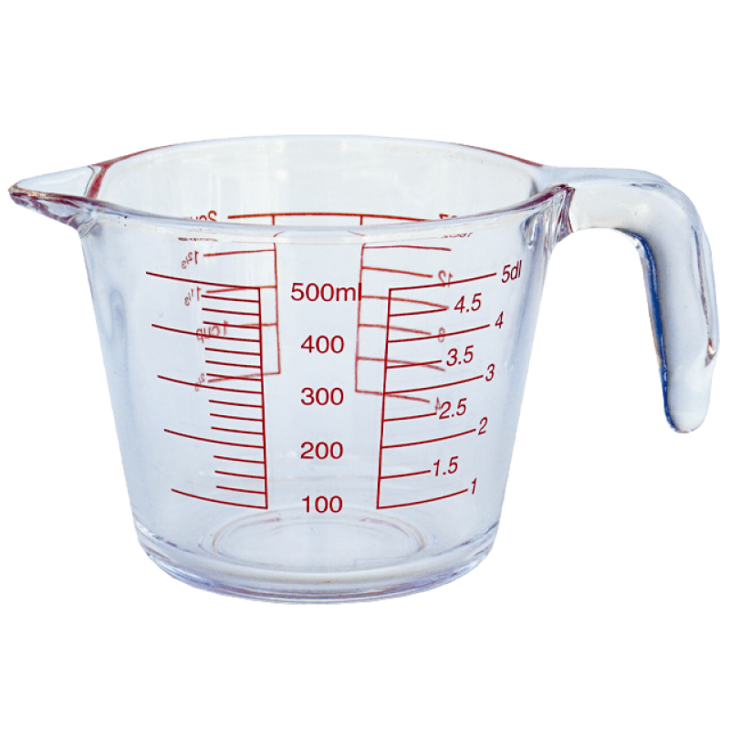 Cană sticlă gradată 500 ml