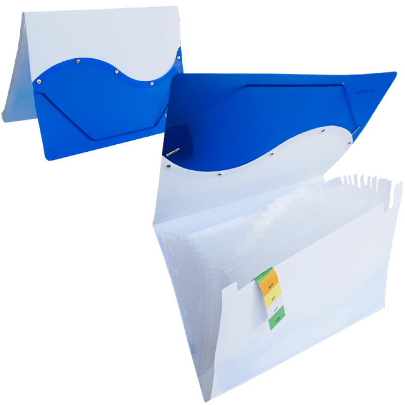 Mapa din pvc cu 13 compartimente si elastic 