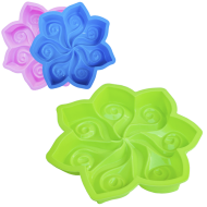 Tava de copt universala din silicon cu forme florale