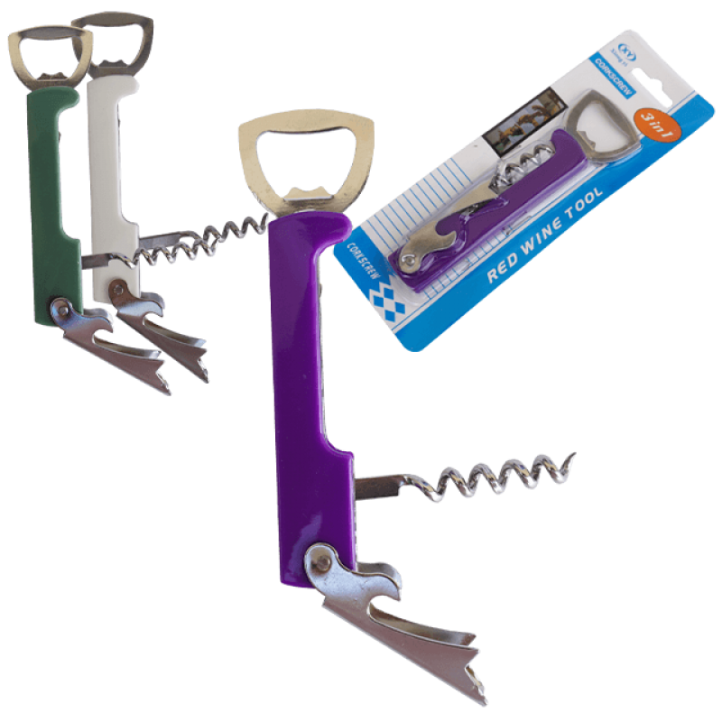 Tirbuson sticle vin si desfacator sticle, 12 cm