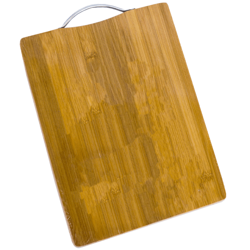 Tocator de bucatarie din bambus cu maner metalic 20 x 30 cm