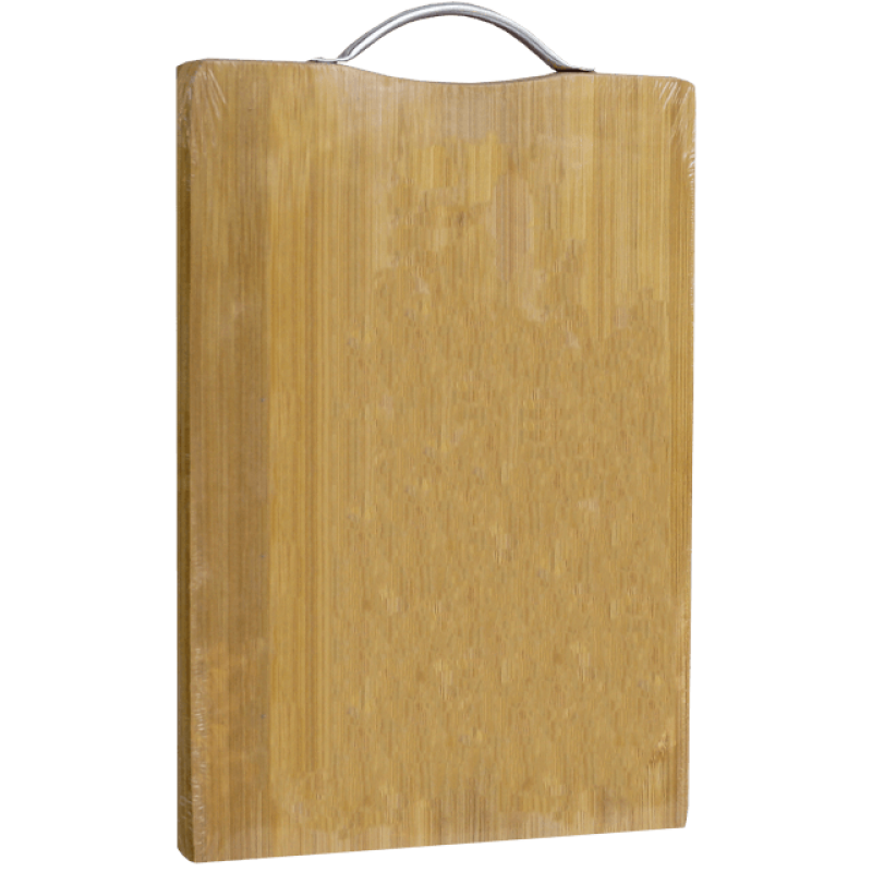 Tocator de bucatarie din bambus cu maner metalic 20 x 30 cm