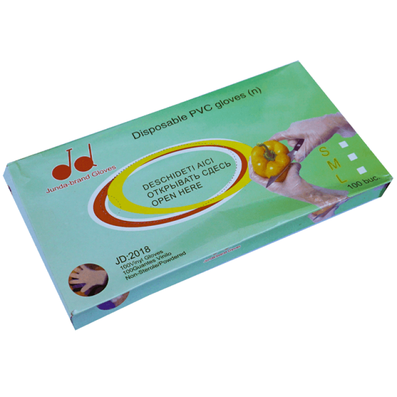 Set 100 bucati de manusi de unica folosinta vinil