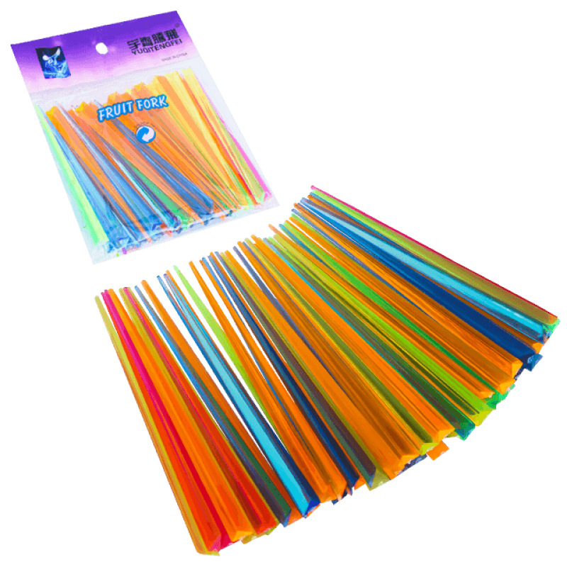 Furculite multicolor pentru fructe