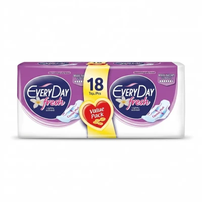 Absorbante de noapte Maxi Night parfumate cu absorbtie mare 18 bucati EveryDay