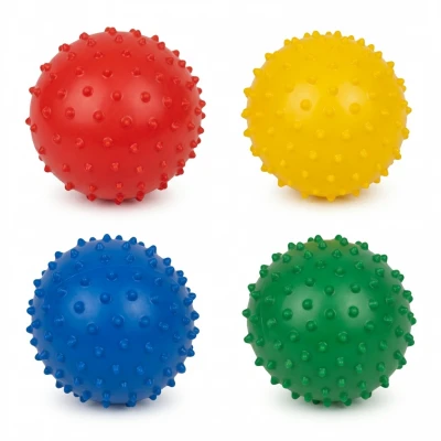 Set 4 mingi senzoriale cu tepi colorate bebelusi copii joaca masaj Adison