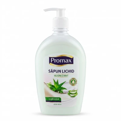 Sapun lichid igienizant cu glicerina si aloe vera pentru maini 500 ml Promax