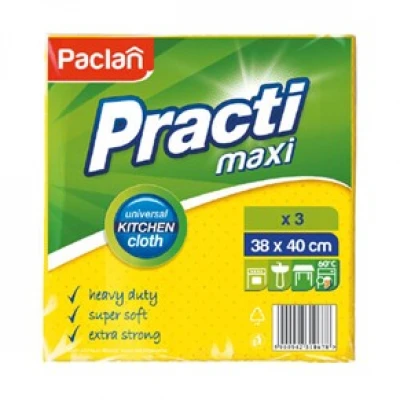 Set 3 lavete universale pentru bucatarie, Paclan Practi Maxi, 38 x 40 cm