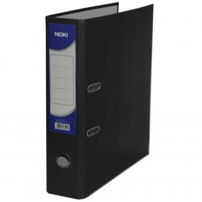 Biblioraft plastic 75 mm negru Noki