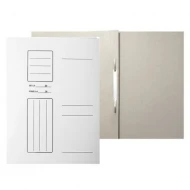 Dosar din carton, cu sina metalica rezistenta, 230 g/mp, alb