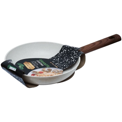 Tigaie granit 24 cm antiaderenta crem fara capac Synmore