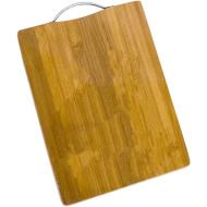 Tocator pentru bucatarie mare, din bambus, maro, cu maner metalic, 40 x 60 CM