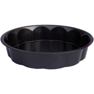 Tava de copt metalica, rotunda, pentru cuptor, neagra, 28.2 CM