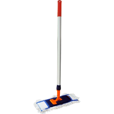 Mop plat profesional cu franjuri si maner metalic 145 cm